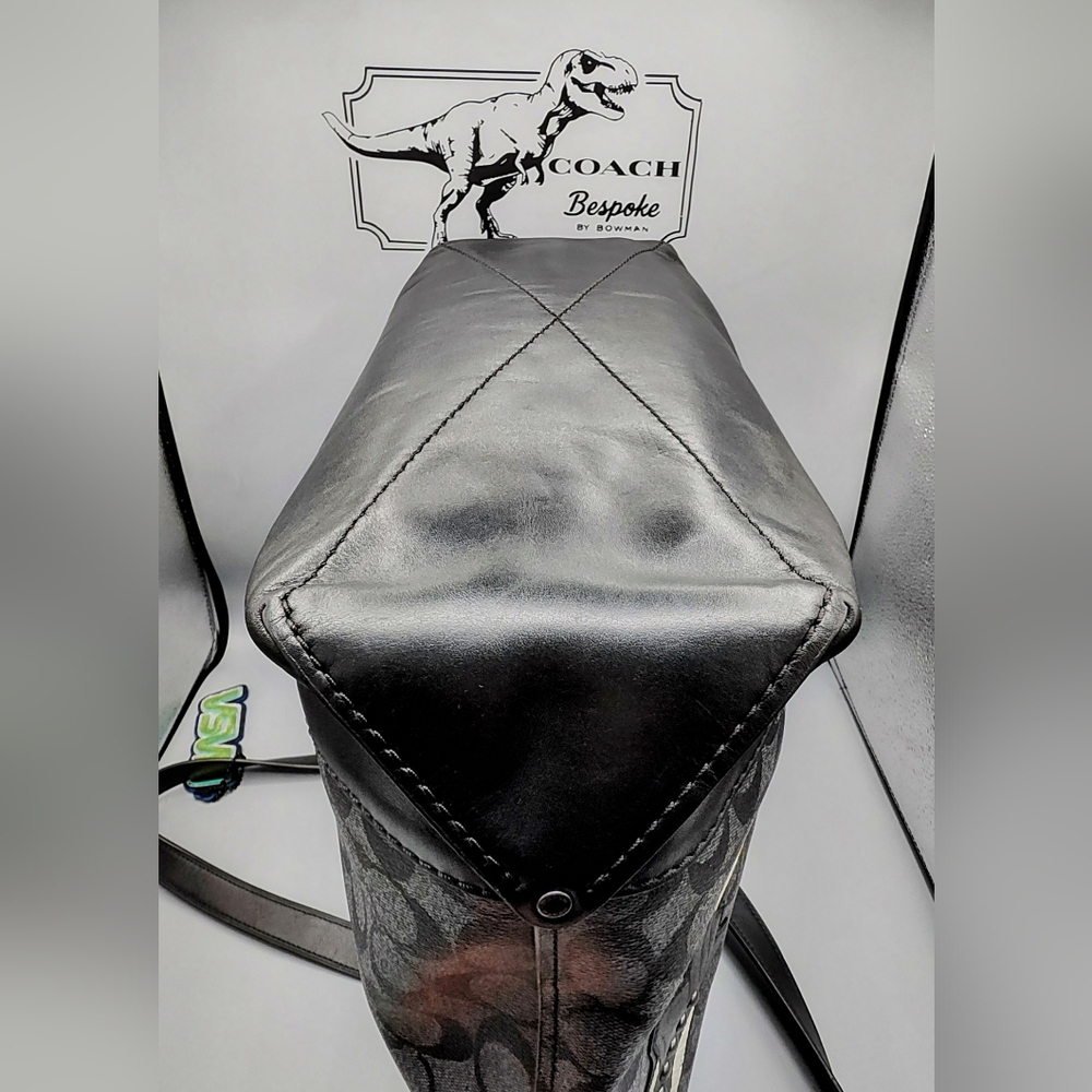 RARE! Coach X NASA City Tote -Upcycled- One-of-a-Kind Black/Grey - Picture 13 of 16